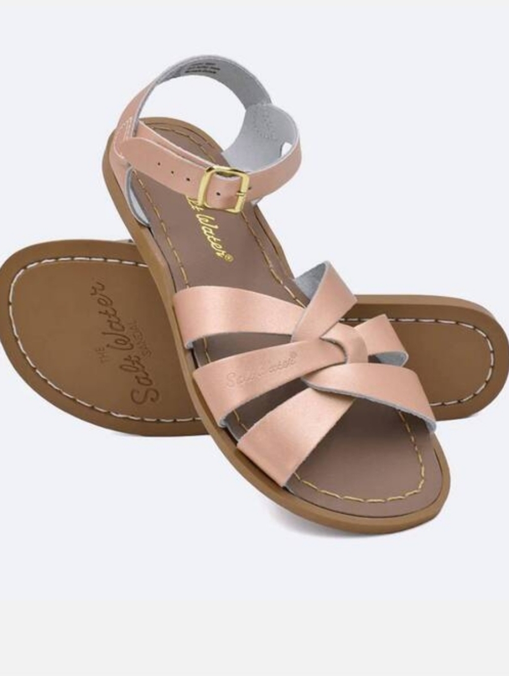 Salt Water Sandals In Rose Gold For Woman Size 7